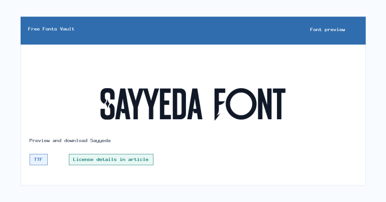 Sayyeda font preview