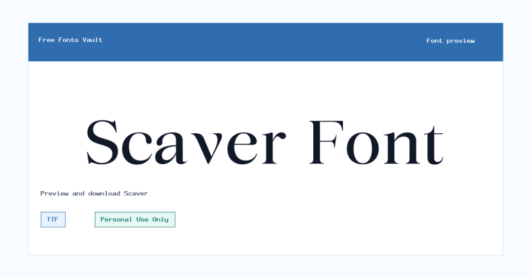 Scaver font preview