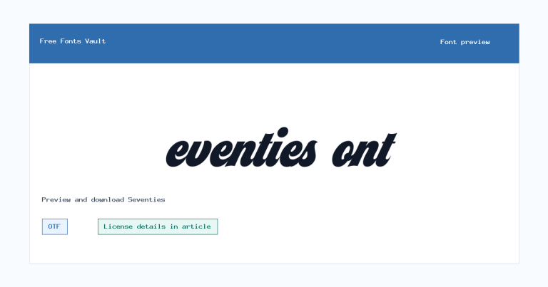 Seventies font preview