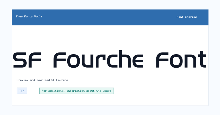 SF Fourche font preview