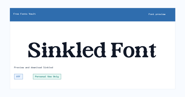 Sinkled font preview