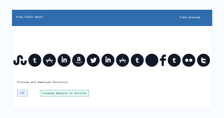 Socialico font preview
