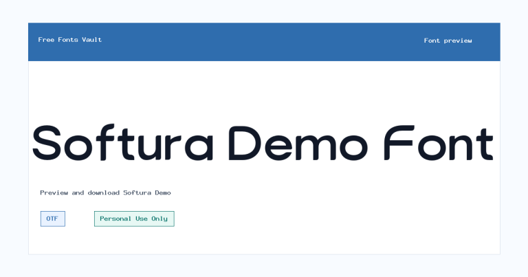 Softura Demo font preview