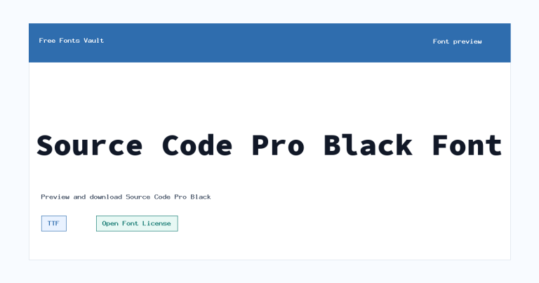 Source Code Pro Black font preview