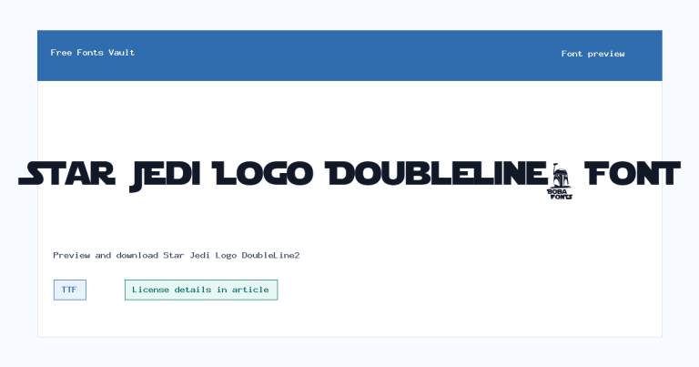 Star Jedi Logo DoubleLine2 font preview