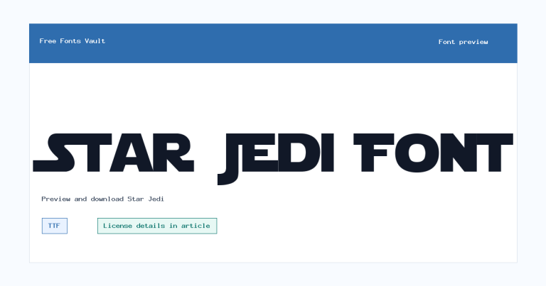 Star Jedi font preview