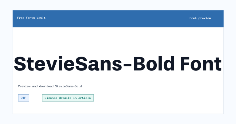 StevieSans-Bold font preview