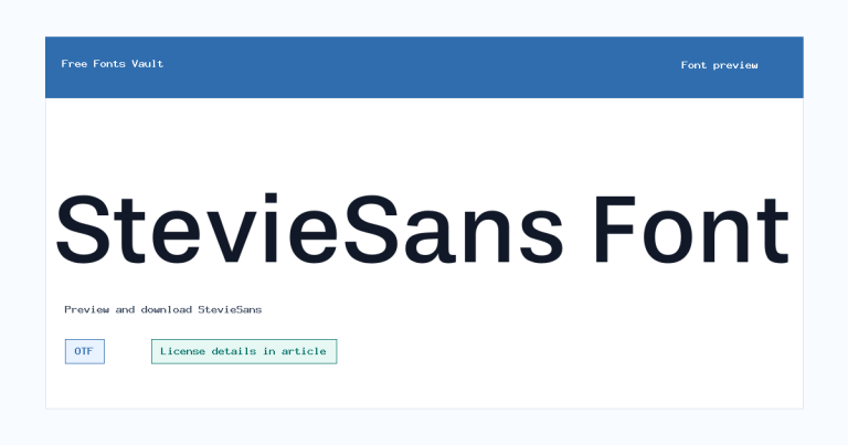 StevieSans font preview