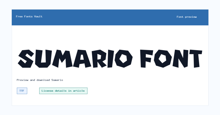 Sumario font preview