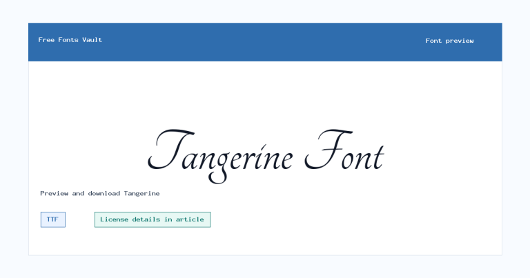 Tangerine font preview