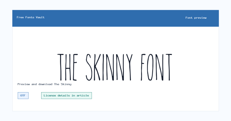 The Skinny font preview