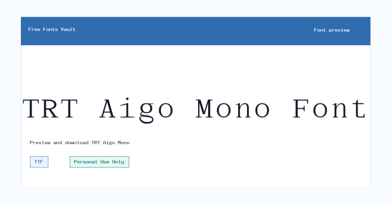 TRT Aigo Mono font preview