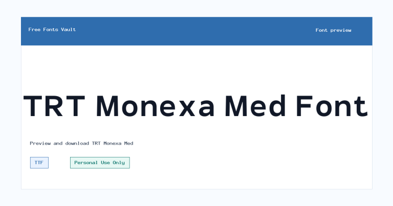 TRT Monexa Med font preview