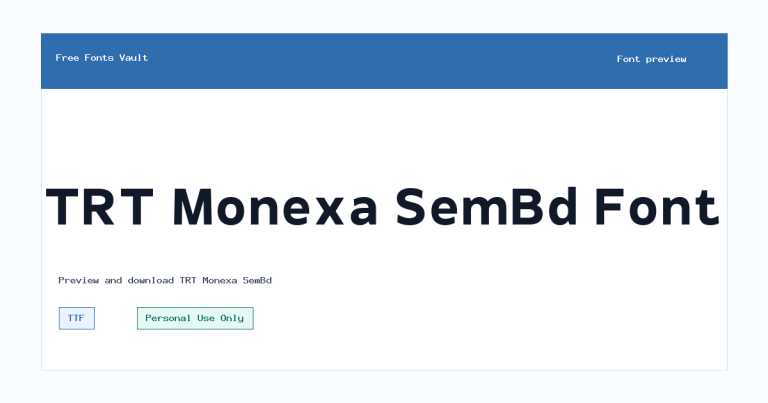 TRT Monexa SemBd font preview