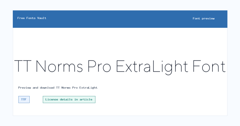 TT Norms Pro ExtraLight font preview