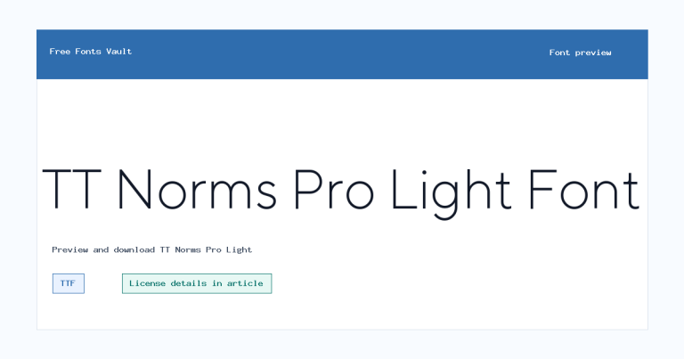 TT Norms Pro Light font preview
