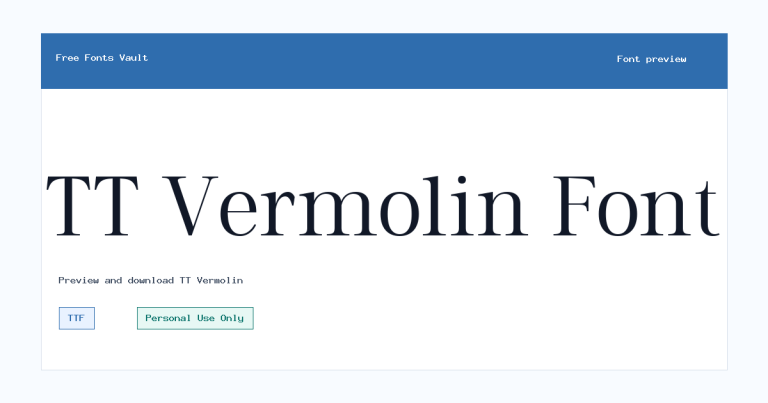 TT Vermolin font preview