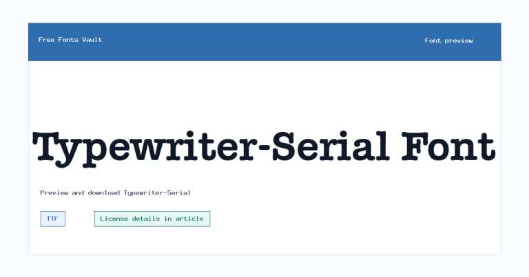 Typewriter-Serial font preview