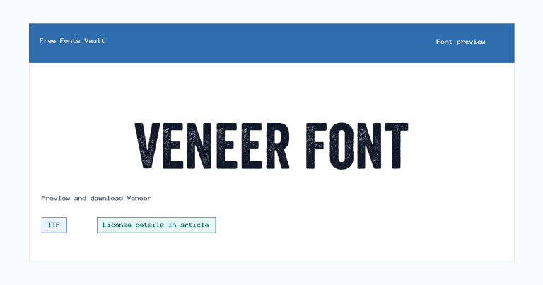 Veneer font preview