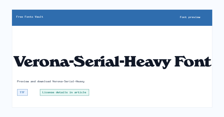 Verona-Serial-Heavy font preview