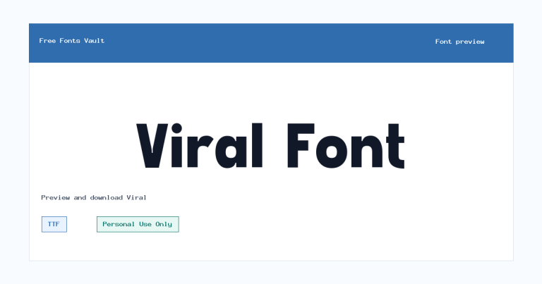 Viral font preview