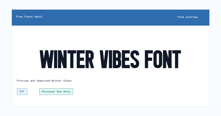 Winter Vibes font preview