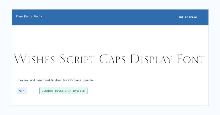 Wishes Script Caps Display font preview