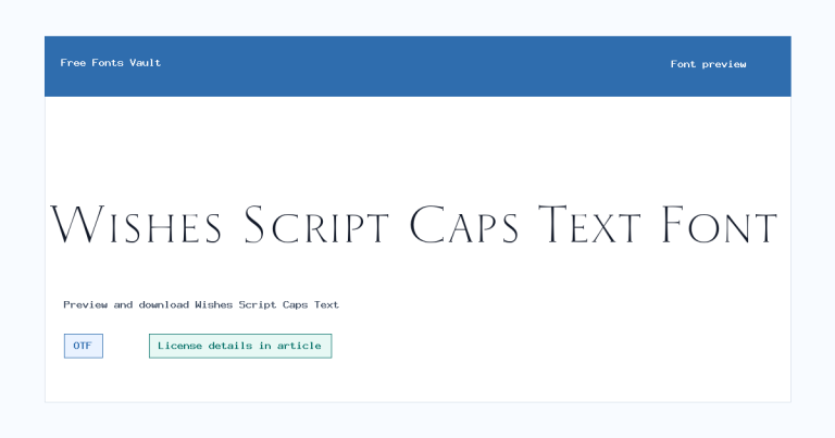 Wishes Script Caps Text font preview