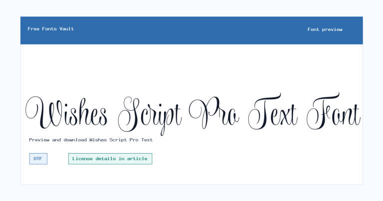 Wishes Script Pro Text font preview
