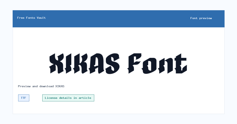XIKAS font preview