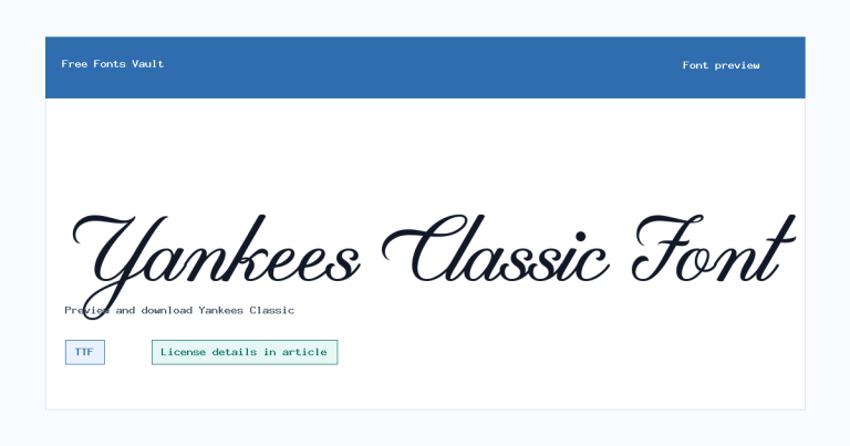 Yankees Classic font preview