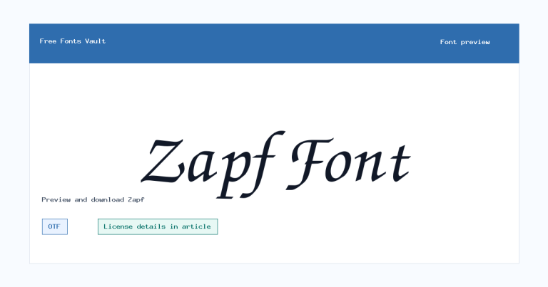 Zapf font preview